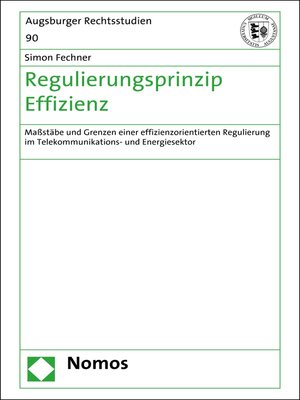 cover image of Regulierungsprinzip Effizienz